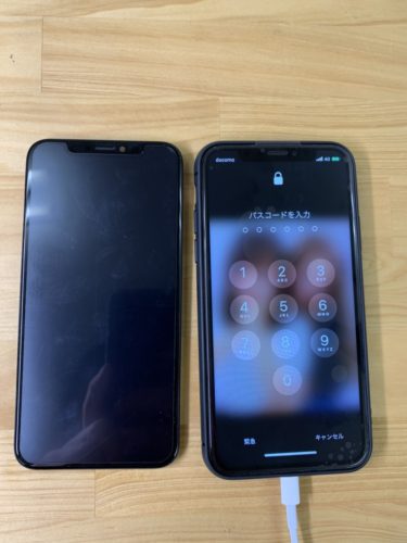iPhoneX　液晶破損修理　鶴ヶ島