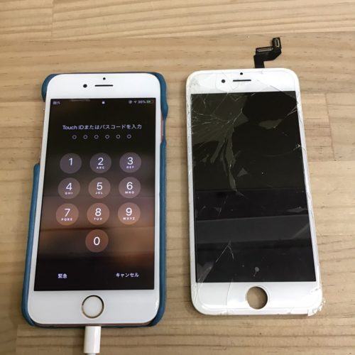 iPhone6s　画面修理　鳩山町　200210